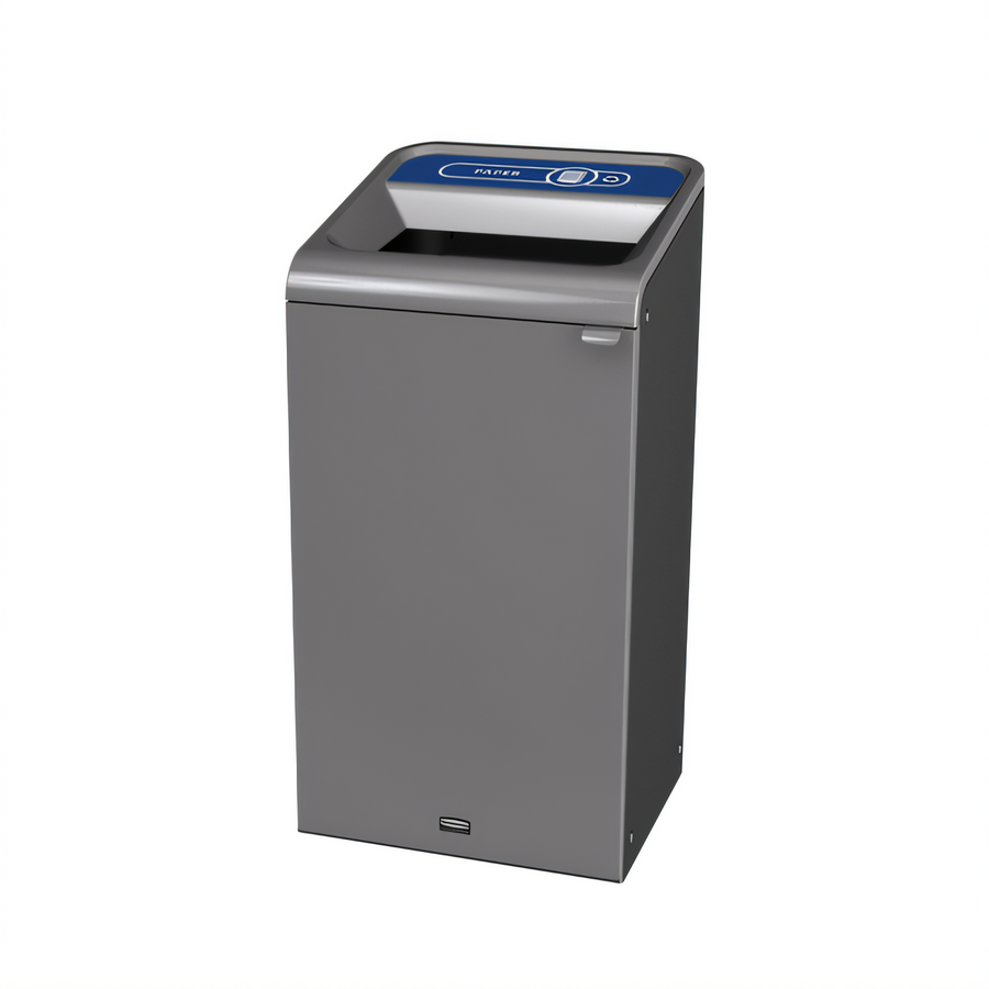 Product image #1 for Rubbermaid Commercial Products Configure Decorative 1-Stream Square Paper Recycling Container, 23 Gallon, Stenni Grey