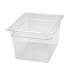 Thumbnail image #1 for Winco Poly-Ware SP7208 1/2 Size Clear Polycarbonate Food Pan, 7-3/4 Inch Deep, -40°F to 210°F Case of 12