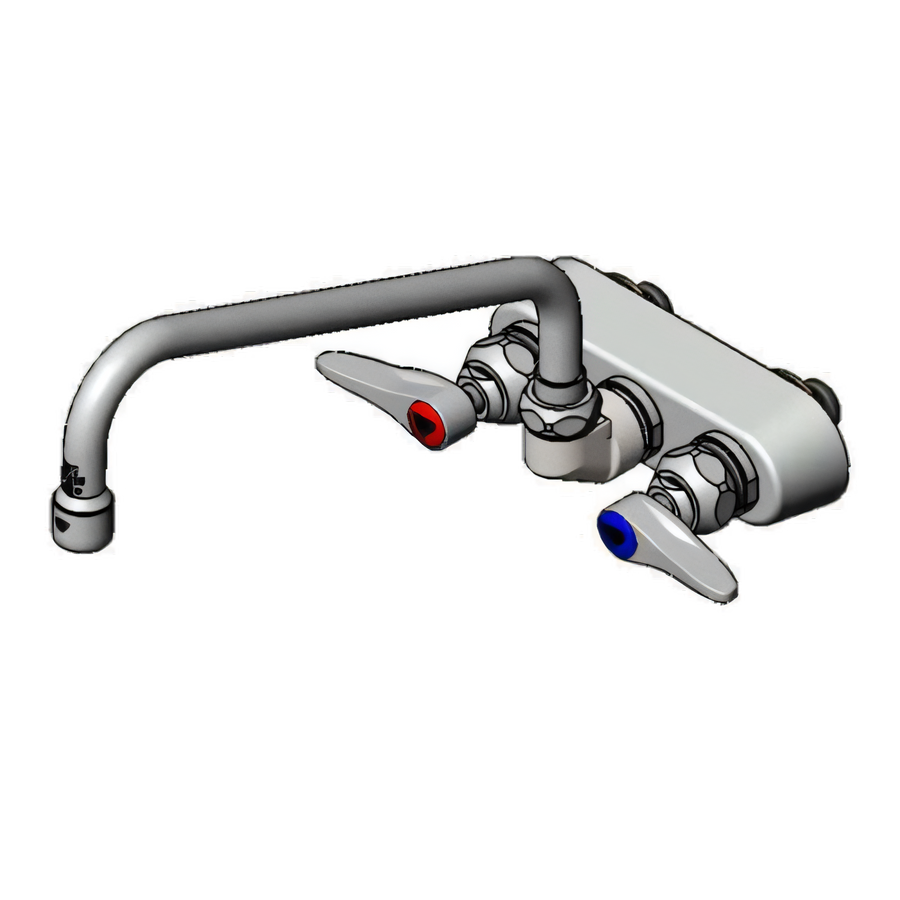 Product image #1 for T&S Brass B-1107 Back-Mounted Workboard Faucet with 10-Inch Swing Nozzle