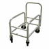 Thumbnail image #1 for Omcan Half-Size Mobile Aluminum Lug Rack with Handle, Open Sides, and 5-Inch Casters