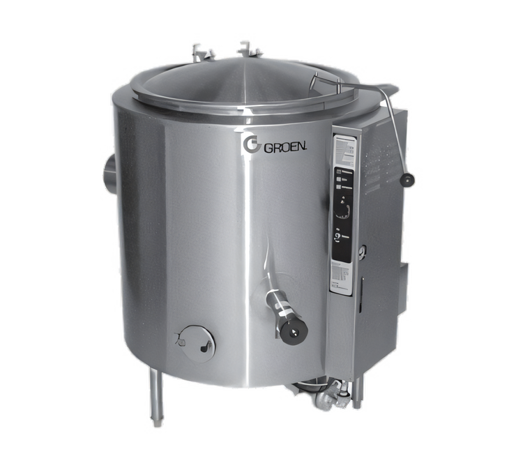 Product image #1 for Groen AH/1E-100 100-Gallon Self-Contained Gas Steam-Jacketed Stationary Floor Kettle