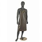 Thumbnail image #1 for CFS Brands 604VBA37-BR Brown Naugahyde Bib Apron, 25 x 37 in, No Pockets