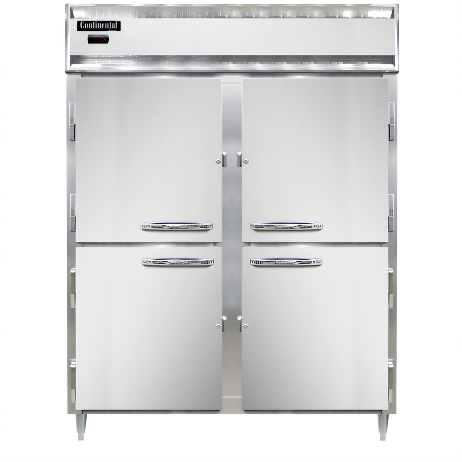 Product image #1 for Continental Refrigerator Designer Line DL2WE-HD Two-Section Extra-Wide Reach-In Heated Cabinet with Half Doors