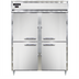 Thumbnail image #1 for Continental Refrigerator Designer Line DL2WE-HD Two-Section Extra-Wide Reach-In Heated Cabinet with Half Doors