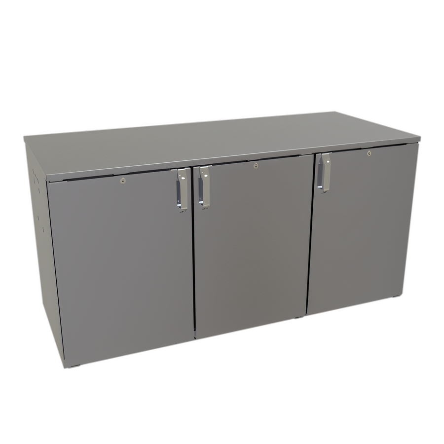 Product image #1 for Glastender CP1RL60 Pass-Thru Back Bar Cooler, 60-Inch, 3-Section, Remote Refrigeration, Low Profile