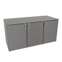 Glastender CP1RL60 Pass-Thru Back Bar Cooler, 60-Inch, 3-Section, Remote Refrigeration, Low Profile