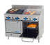 Thumbnail image #1 for Comstock-Castle 48-Inch Commercial Gas Char-Broiler Range with 24-Inch Griddle, 24-Inch Char-Broiler, and 2 Space-Saver Ovens