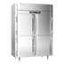 Thumbnail image #1 for Victory UltraSpec Extra Wide Dual-Temp Reach-In Warming Cabinet/Refrigerator, 2-Section, 4 Half-Height Doors, Stainless Steel