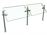 Hatco Flav-R-Shield ORBIT360-48 48-Inch 2-Bay Self-Service Adjustable Sneeze Guard