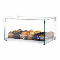 Omcan 44371 Countertop Pastry Display Case with Square Front Glass, 35 L Capacity