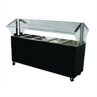 Advance Tabco Triumph (Supreme) Ice-Cooled Portable Food Buffet Table, 5-Pan, 77-3/4 Inch, Double-Sided Sneeze Guard