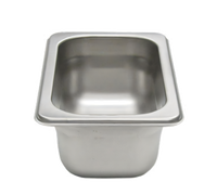 NestWell 1/9 Size Solid Stainless Steel Steam Table Pan, 2-1/2 Inch Deep, 24 Gauge