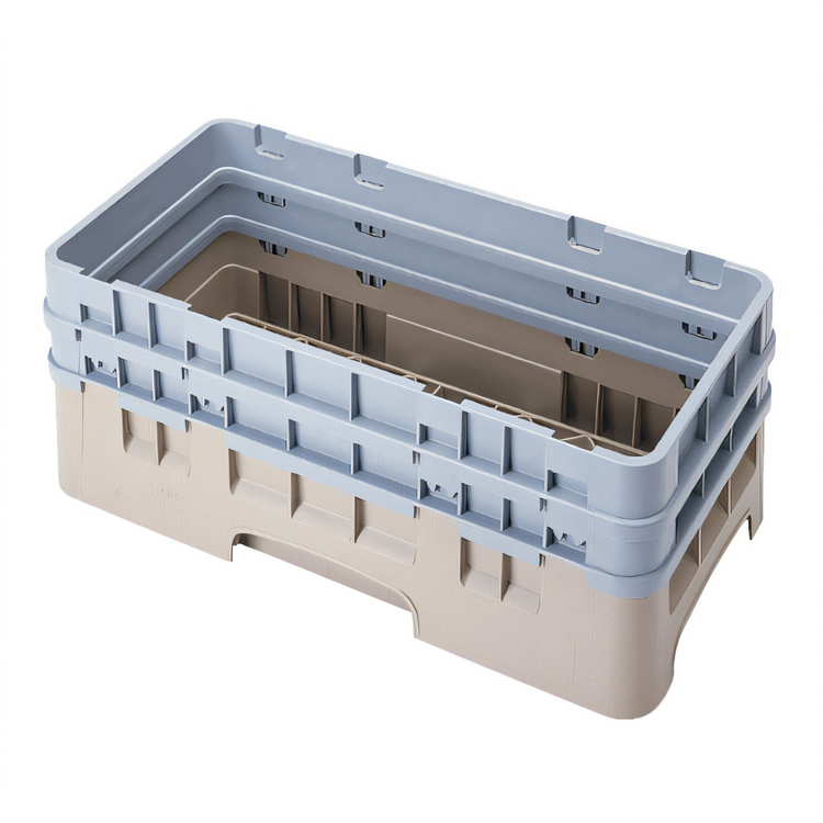 Product image #2 for Cambro Camrack Half-Size Base Rack with 2 Soft Gray Extenders, 1 Compartment, Sherwood Green