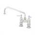 Thumbnail image #1 for T&S Brass 4-Inch Centers Deck Mount Mixing Faucet with 10-Inch Swing Nozzle and Lever Handles