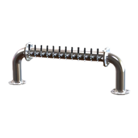 Perlick Pass-Thru Glycol-Cooled 12-Faucet Countertop Brew Pipe Draft Beer Tower