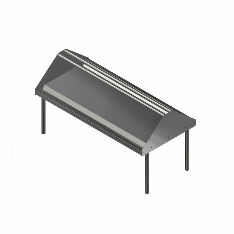 Product image #1 for John Boos Double-Sided Solid Stainless Steel Sorting Shelf for Soiled Dish Tables, 144 x 30-1/2 Inches