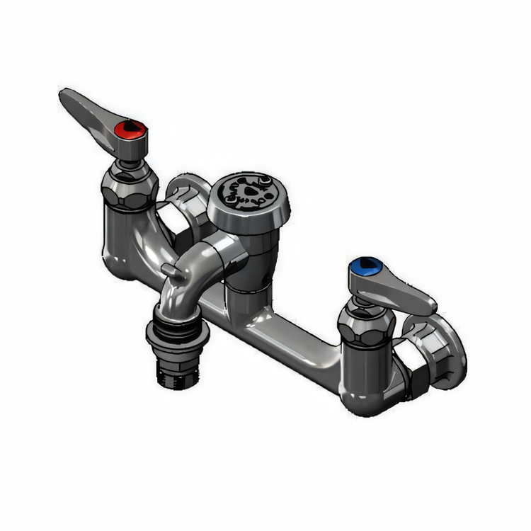 Product image #1 for T&S Brass B-2271-POL Wall-Mount Service Sink / Mop Sink Mixing Faucet with Vacuum Breaker Spout