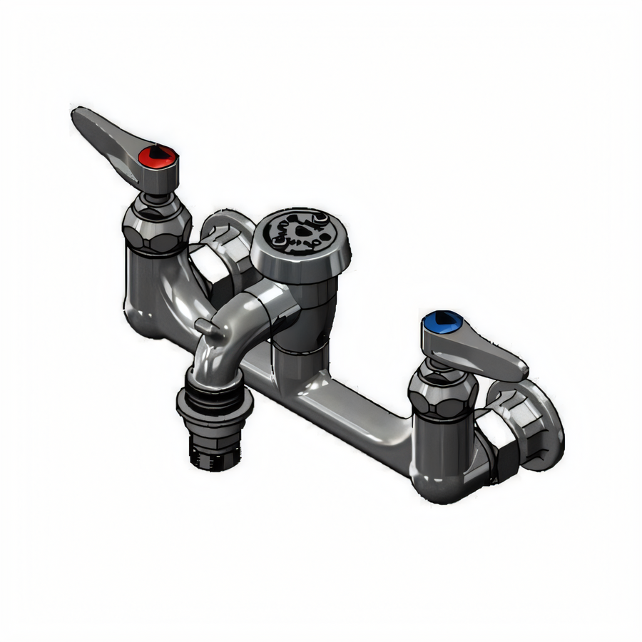 Product image #1 for T&S Brass B-2271-POL Wall-Mount Service Sink / Mop Sink Mixing Faucet with Vacuum Breaker Spout