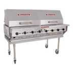Thumbnail image #1 for Magikitch'n (Middleby) Magicater LPAGA-60S-NG 60-Inch Natural Gas Charbroiler, 8 Burners, 160,000 BTU, Stainless Steel