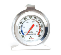 Adcraft 2-Inch Dial Oven Thermometer, Stainless Steel and Glass, 100°F to 600°F