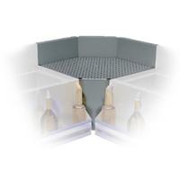 Advance Tabco Prestige Supreme 25 x 25-Inch Inside Corner Underbar Filler with Removable Drainboard Top