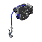 Thumbnail image #1 for T&S Brass B-7112-01M Open Stainless Steel Retractable Hose Reel with 3/8-Inch x 15-Foot Hose and Spray Valve