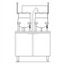 Thumbnail image #1 for Crown GMT-6-6 Double 6-Gallon Gas Tilting Kettle with 36 Inch Cabinet Base