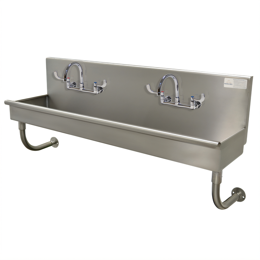 Product image #1 for Advance Tabco 2-Station ADA Wall Mounted Multiwash Hand Sink with 2 Wrist-Handle Faucets, 40 Inch