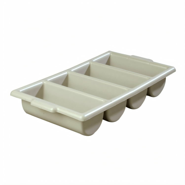 Product image #1 for Save-All Gray 4-Compartment Polyethylene Silverware Tray with Contoured Handles