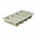 Thumbnail image #1 for Save-All Gray 4-Compartment Polyethylene Silverware Tray with Contoured Handles