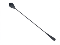 Barfly Black Out One-Piece Japanese Style Bar Spoon, 13-3/16 Inch, Gun Metal Black Finish