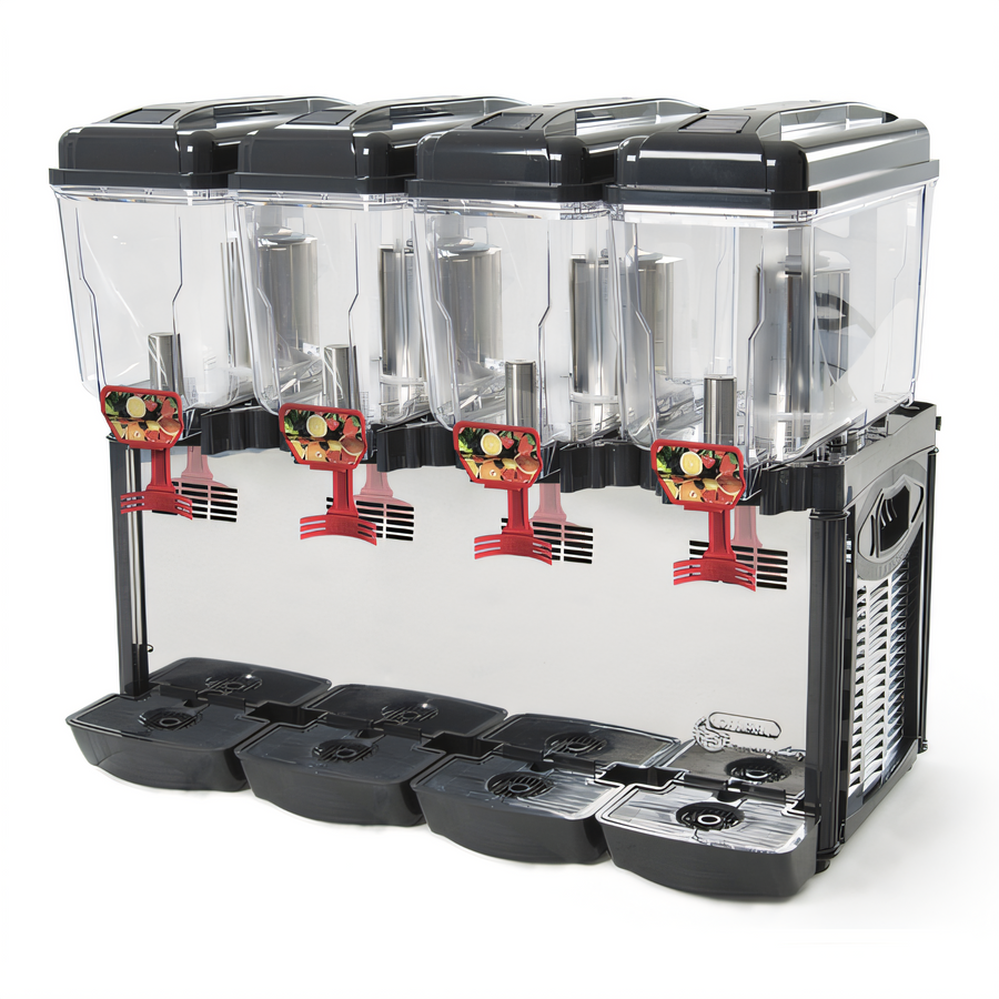Product image #1 for Cofrimell CD4J110 4-Bowl Juice Dispenser with 3-Gallon Removable Polycarbonate Bowls, 110V