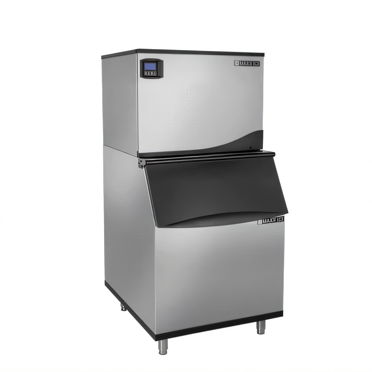 Product image #1 for Maxx Ice Intelligent Series 30 Inch Air-Cooled Modular Half Dice Cube Ice Machine with 470 lb Storage Bin