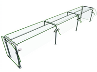 Hatco Flav-R-Shield ES90-120 3-Bay Self-Service Sneeze Guard, 120 Inch Wide