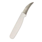 Thumbnail image #1 for Crestware KN01 2.75-Inch Bird's Beak Peeling Knife with High Carbon Steel Blade and White Polypropylene Handle Case of 288