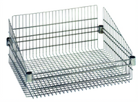 Quantum 24 x 24 x 10 Inch Rectangular Chrome-Plated Wire Post Basket