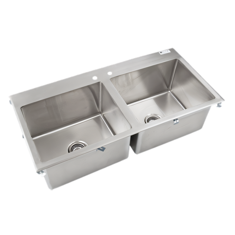 Product image #1 for John Boos Pro-Bowl 2-Compartment Drop-In Stainless Steel Hand Sink with 20 x 16 x 12 Inch Bowls