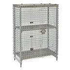 Thumbnail image #1 for Cambro Camshelving® CPU244864SUPKG Stationary Vented Security Shelving Unit with Full-Wrap Stainless Steel Cage, 50-1/4"W x 26-3/4"D x 64-1/2"H