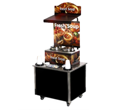 Product image #1 for Vollrath 4-Series Signature Server Cayenne Freestanding Soup Kiosk Food Cart Merchandiser