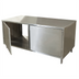 Thumbnail image #1 for BK Resources Dual-Access Stainless Steel Chef Table Cabinet Base with Hinged Doors, 72 x 24 Inches, 14-Gauge Top