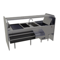 Glastender Complete Style Pass-Thru Cocktail Station with GW24 Glasswasher, Rightward Workflow, 78-Inch x 32-Inch