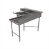 Thumbnail image #1 for BK Resources L-Shaped Corner Soiled Dishtable with 20 x 20 x 8 Inch Welded Bowl, 60 x 48 Inch, Right-to-Left Operation