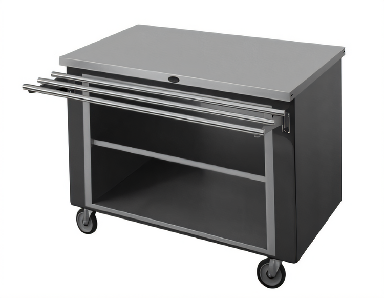 Product image #1 for Randell Custom & Serving RANFG ST-5 Mobile Modular Fiberglass Utility Serving Station with Enclosed Base and Stainless Steel Top