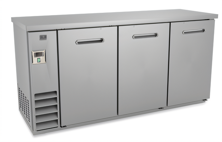 Product image #1 for Kelvinator Commercial 73-Inch Three-Door Back Bar Cooler with Self-Contained Side-Mounted Refrigeration