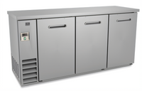 Kelvinator Commercial 73-Inch Three-Door Back Bar Cooler with Self-Contained Side-Mounted Refrigeration