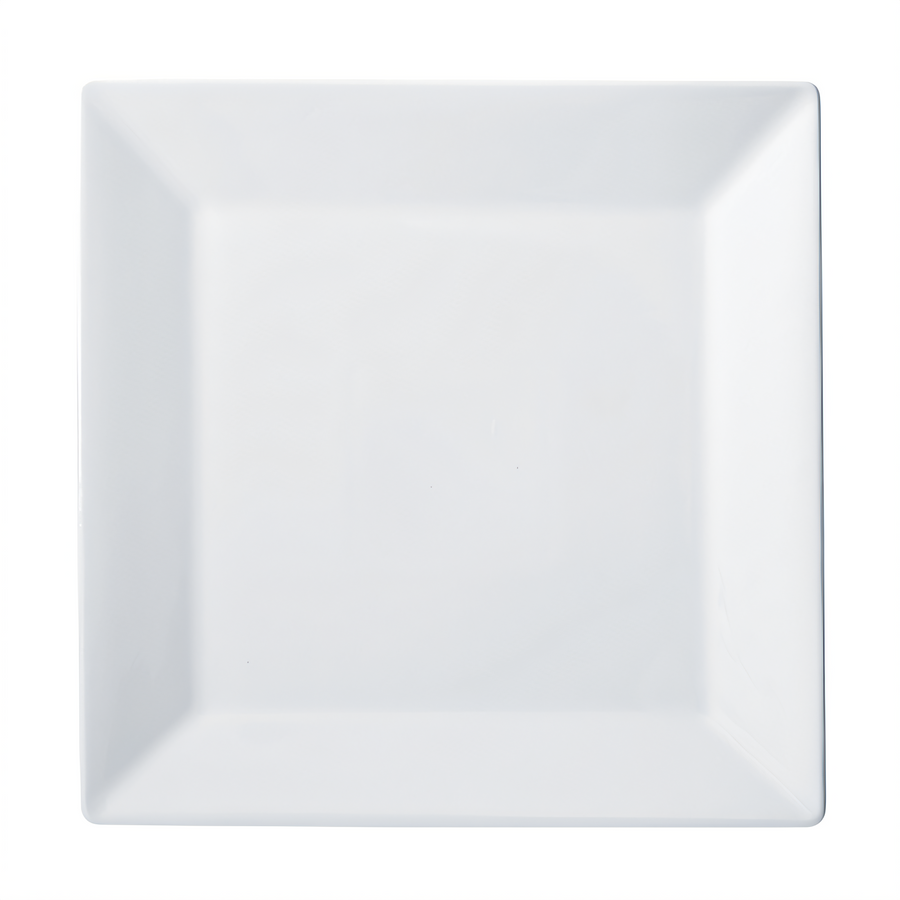 Product image #1 for Winco Royalsquare 11-1/4-Inch Square Porcelain Dinner Plate, White
