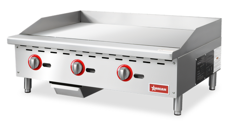 Product image #1 for Omcan USA 36-Inch Countertop Natural Gas Griddle with 3 Burners