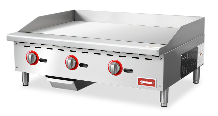 Product image #1 for Omcan USA 36-Inch Countertop Natural Gas Griddle with 3 Burners