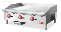 Omcan USA 36-Inch Countertop Natural Gas Griddle with 3 Burners