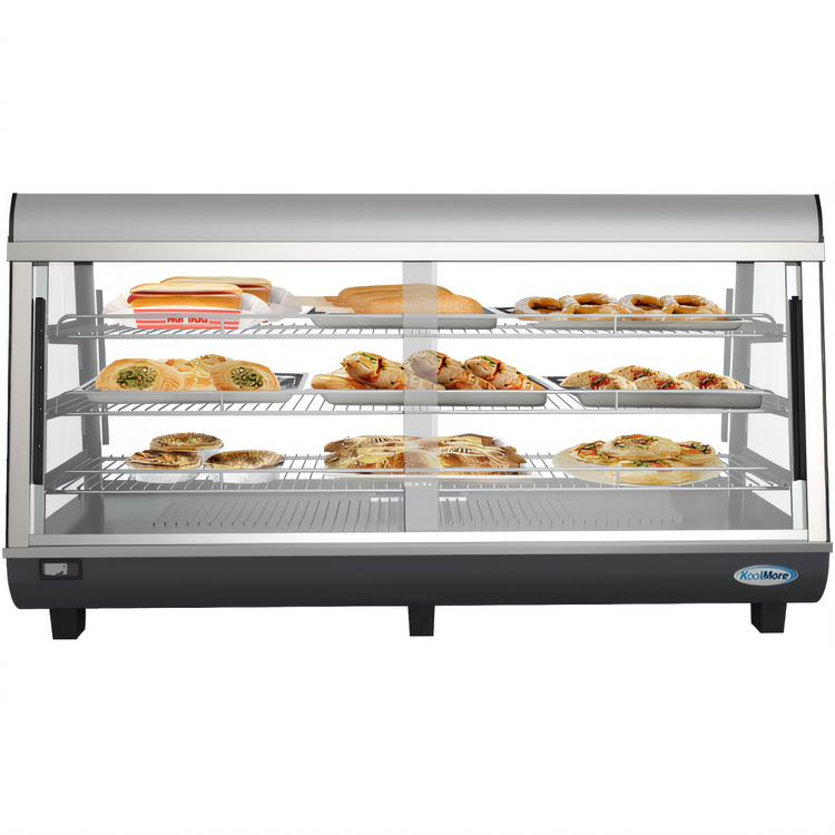 Product image #1 for KoolMore 48-Inch Countertop Glass Hot Food Display Warmer, 6.5 Cu. Ft., Self-Service